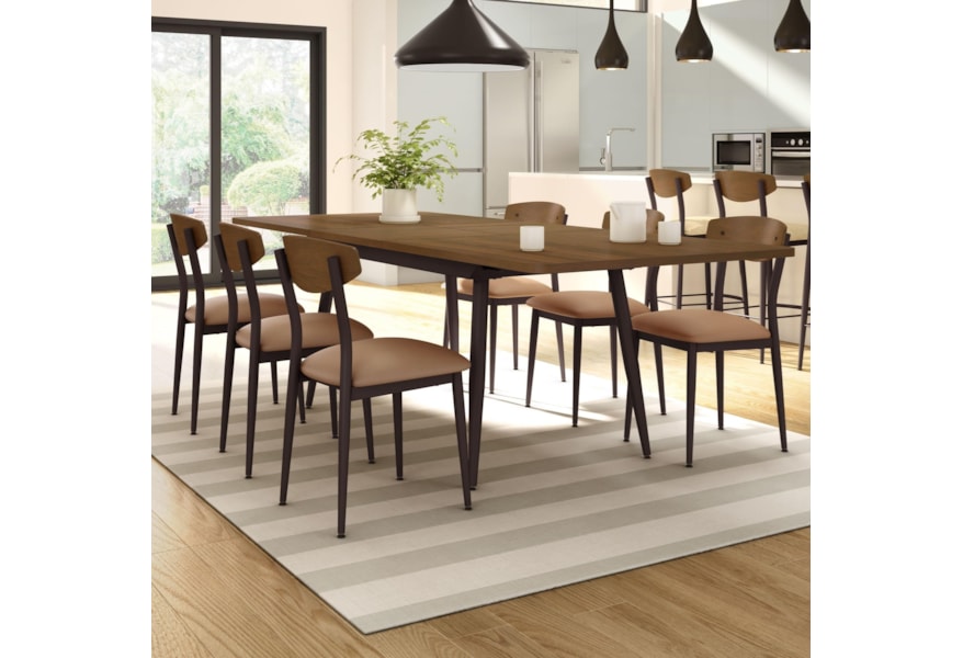 Amisco Nordic Customizable 7 Piece Richview Table With Self Amisco Nordic Customizable 7 Piece Richview Table With Self