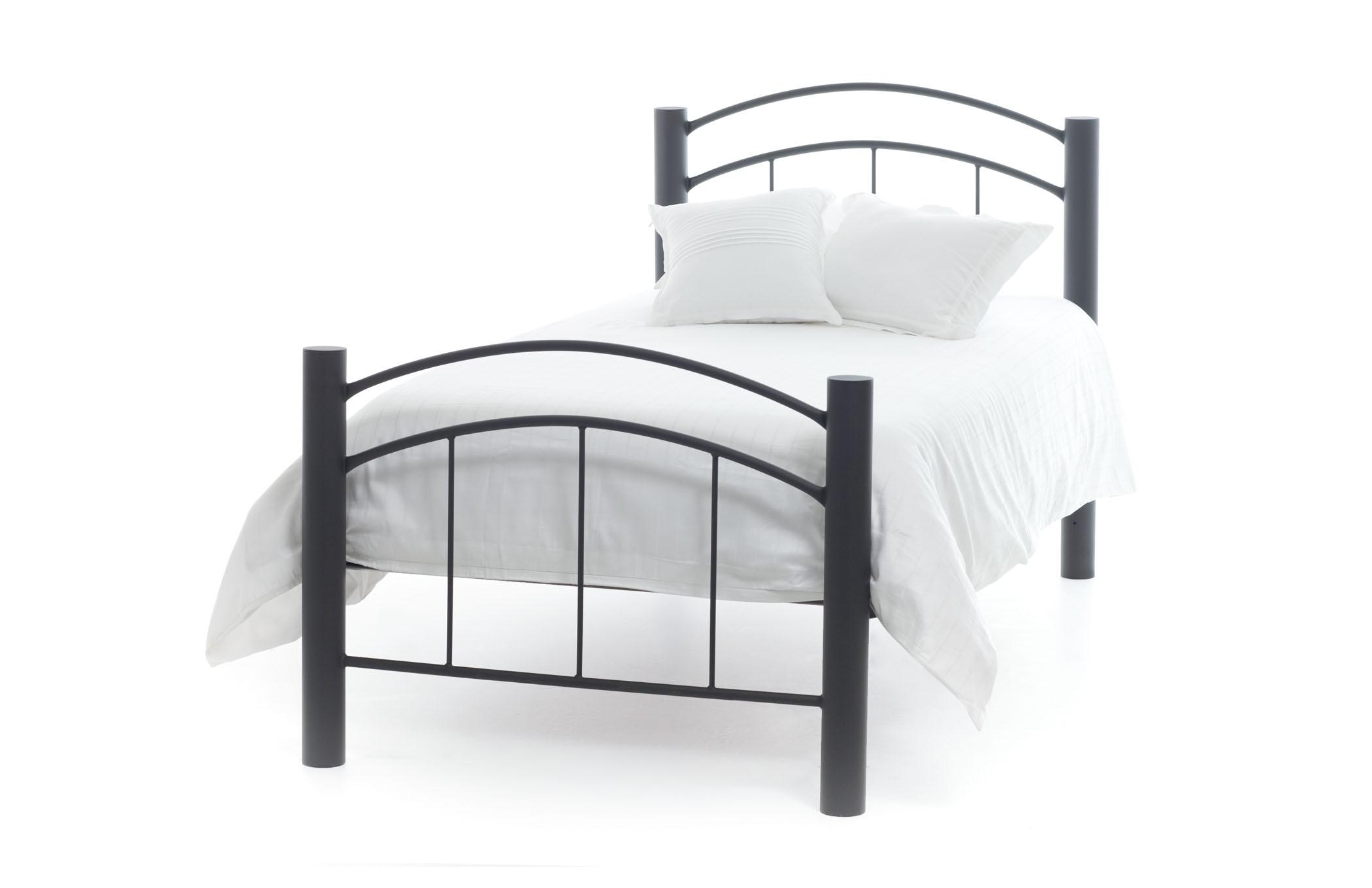 Amisco Rocky Contemporary Twin Bed With Arched Headboard And