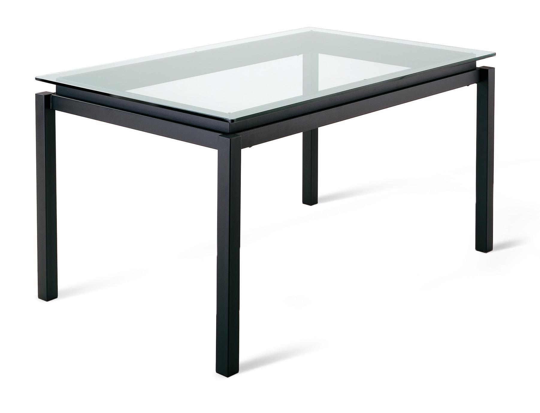 2257 Urban 50698 90260 Customizable Contemporary Robert Dining Table With Glass Top Becker Furniture Dining Tables