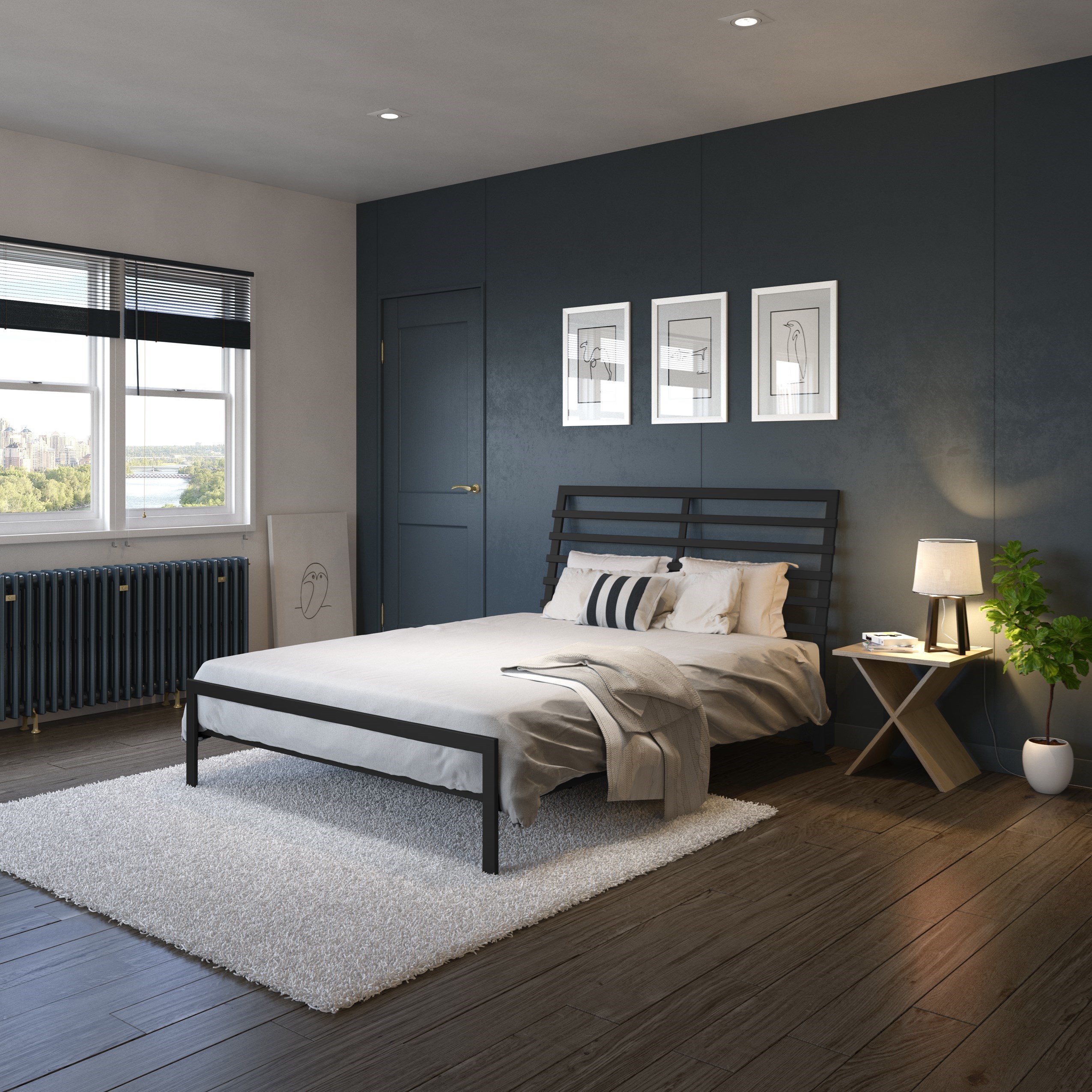 Amisco Urban Customizable King Bronson Bed Rooms And Rest