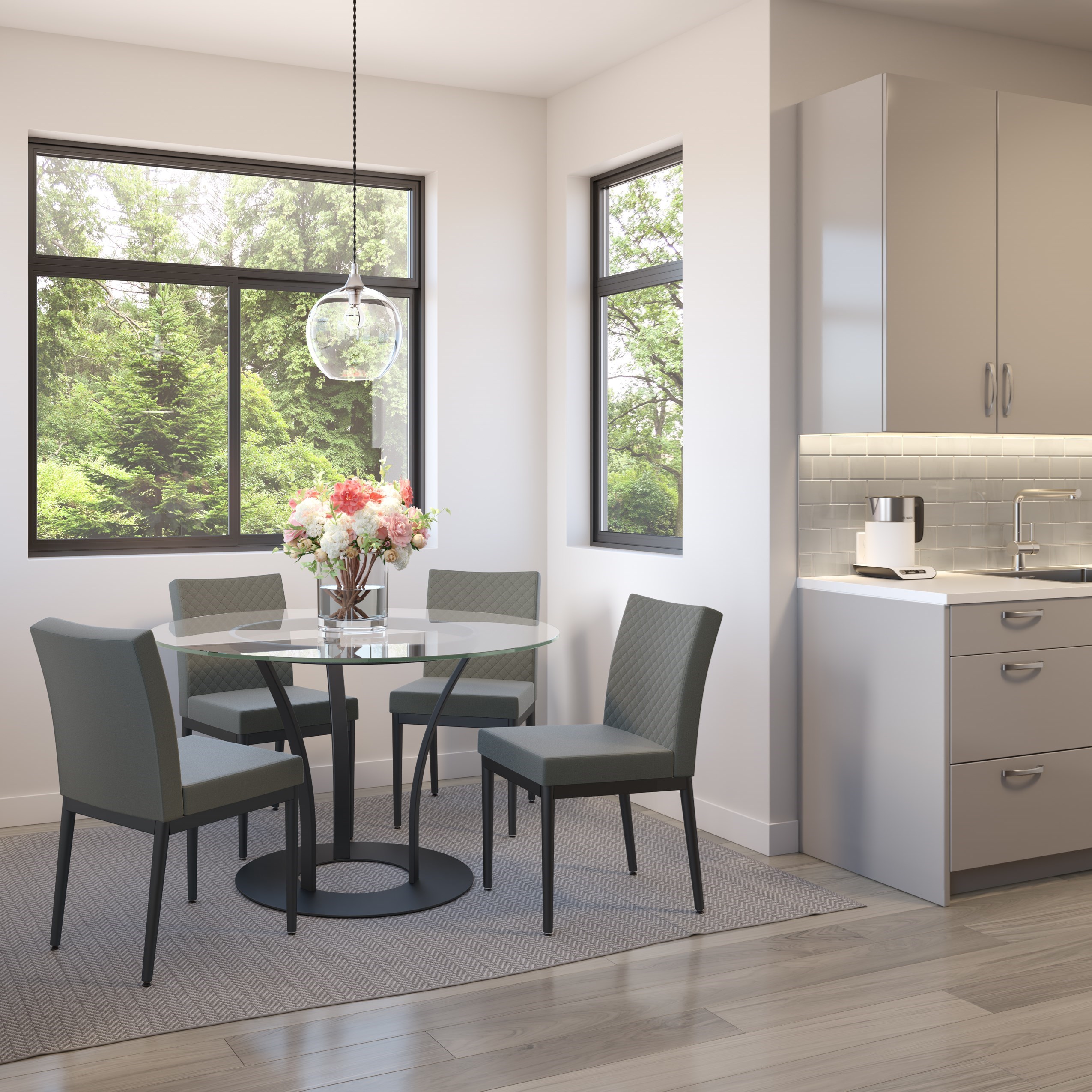 Amisco Urban 35408q Customizable Melrose Chair With Quilted Fabric Dunk Bright Furniture Dining Side Chairs