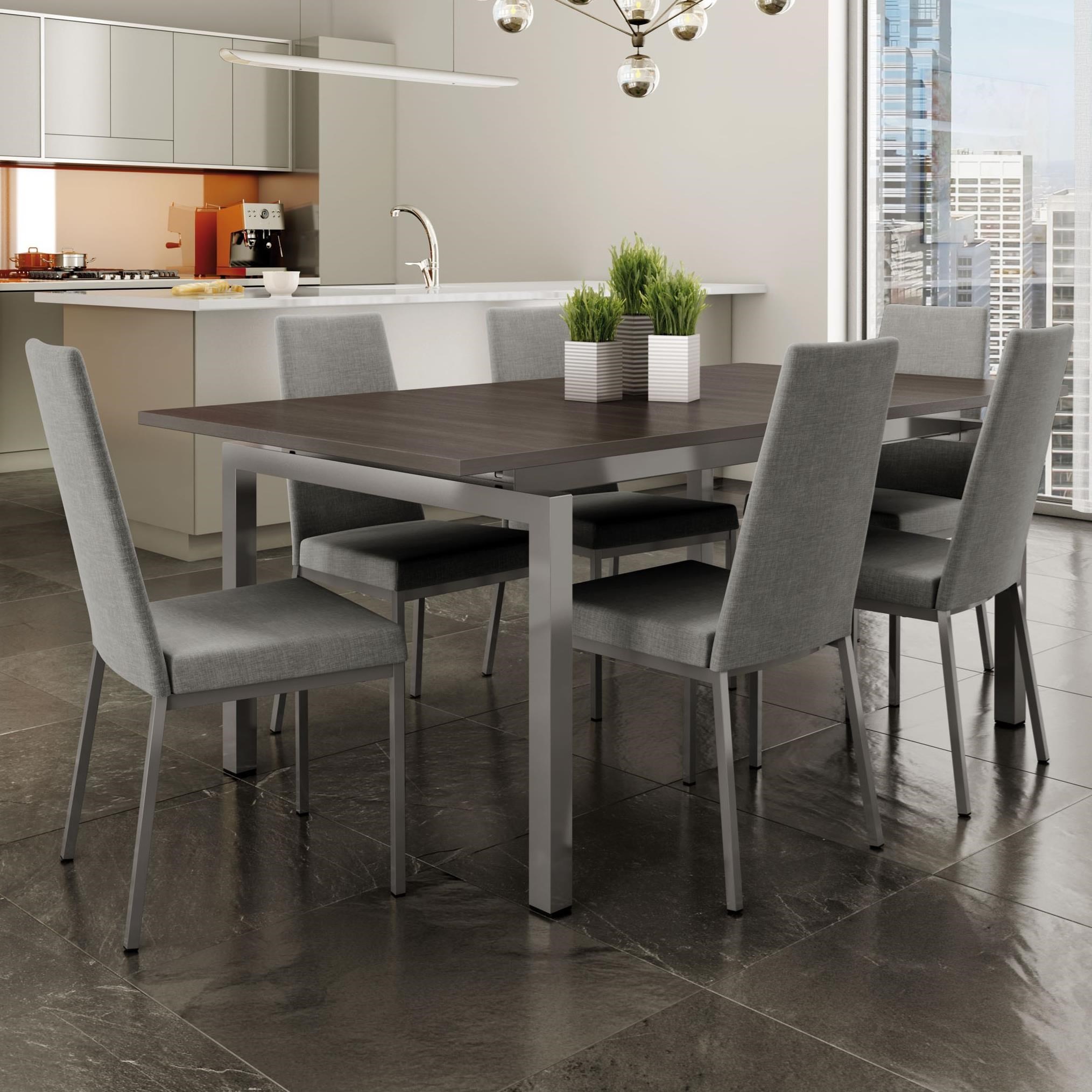 Amisco Urban Customizable Zoom Extendable Table Set Dunk Bright Furniture Dining 7 Or More Piece Sets