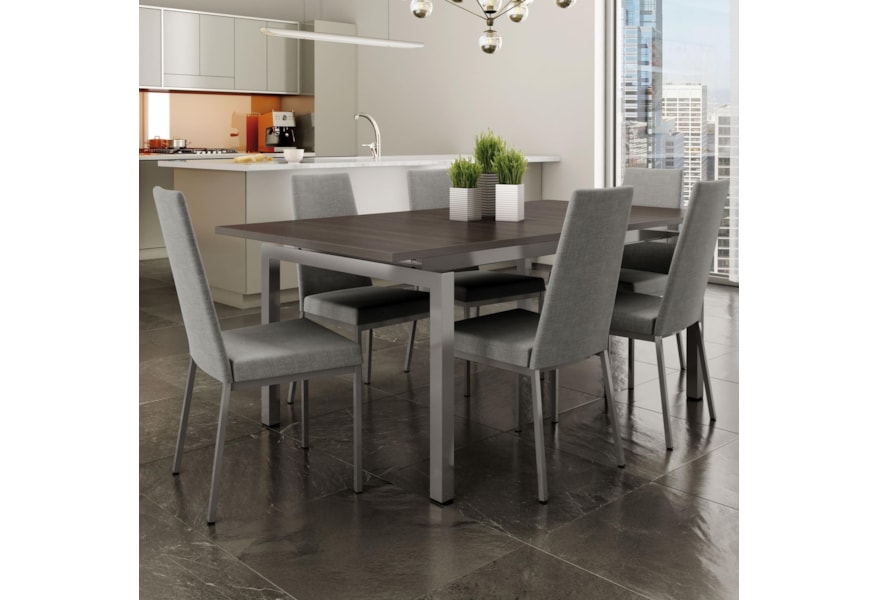 Amisco Urban Customizable Zoom Extendable Table Set Dunk Bright Furniture Dining 7 Or More Piece Sets