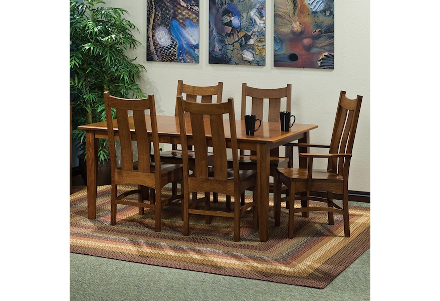 Indiana Amish Franklin Amish Table 4 Chairs Walker S Furniture