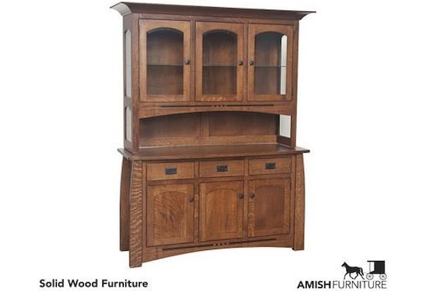Amish Impressions By Fusion Designs Hayworth Dining Hutch Ruby
