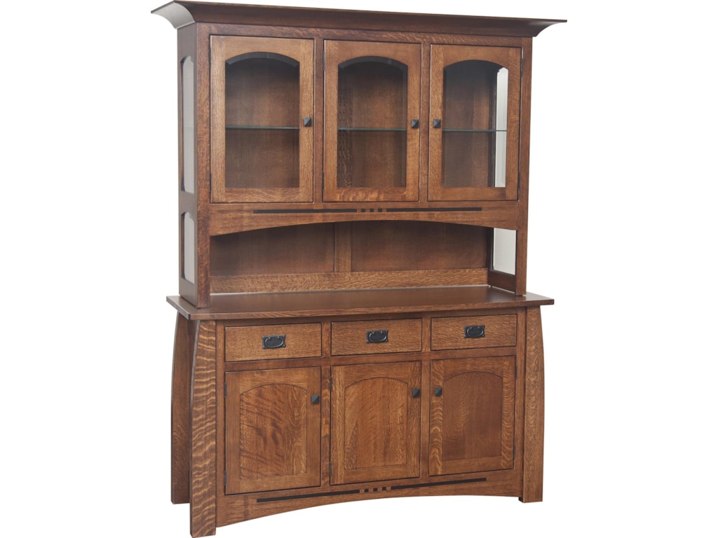 Indiana Amish Owen Buffet With Hutch Walker S Furniture Indiana Amish Owen Buffet With Hutch
