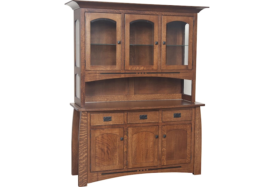 Indiana Amish Owen Amish Buffet With Hutch Walker S Furniture