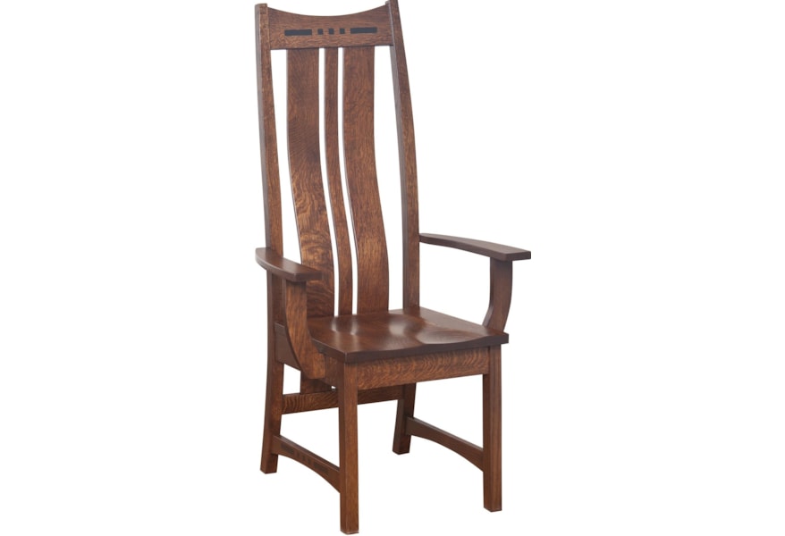 Wooden High Back Chair With Arms - Ensure All Wooden Parts Are Present And Intact.