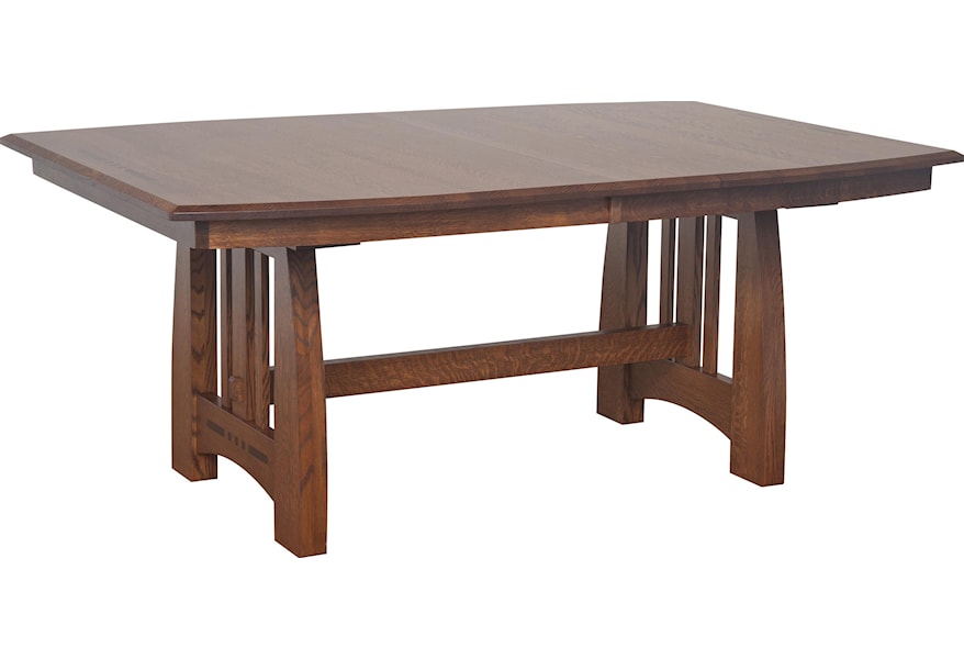 Indiana Amish Owen Amish Dining Table With Two 12 Leaves