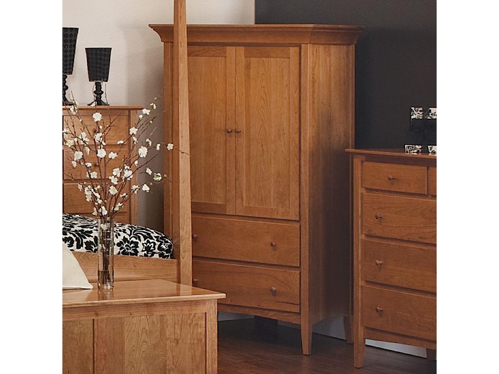 Amish Impressions By Fusion Designs Santa Fe Armoire With 2