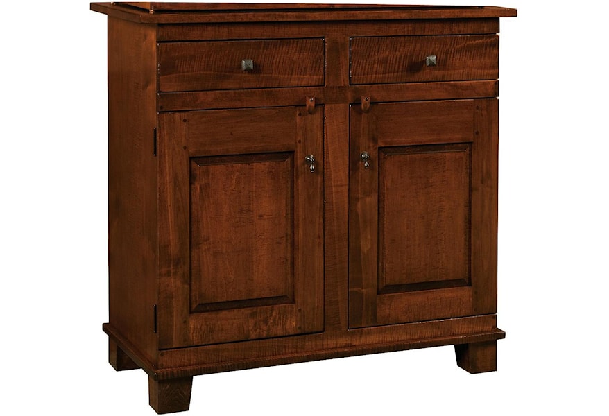 Indiana Amish Webster 2 Drawer Buffet With 2 Door Cabinet