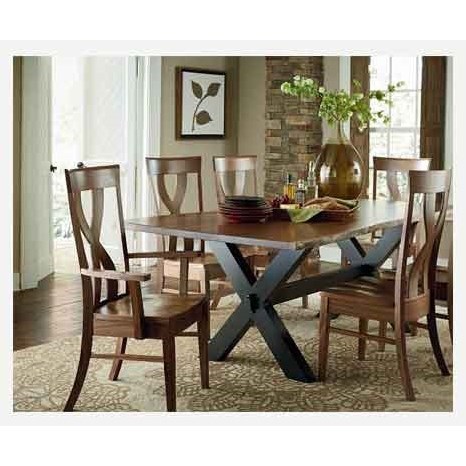 Amish Impressions By Fusion Designs Xander Customizable Solid Wood Bookmatch Table 44 X 96 Wilson S Furniture Dining Tables