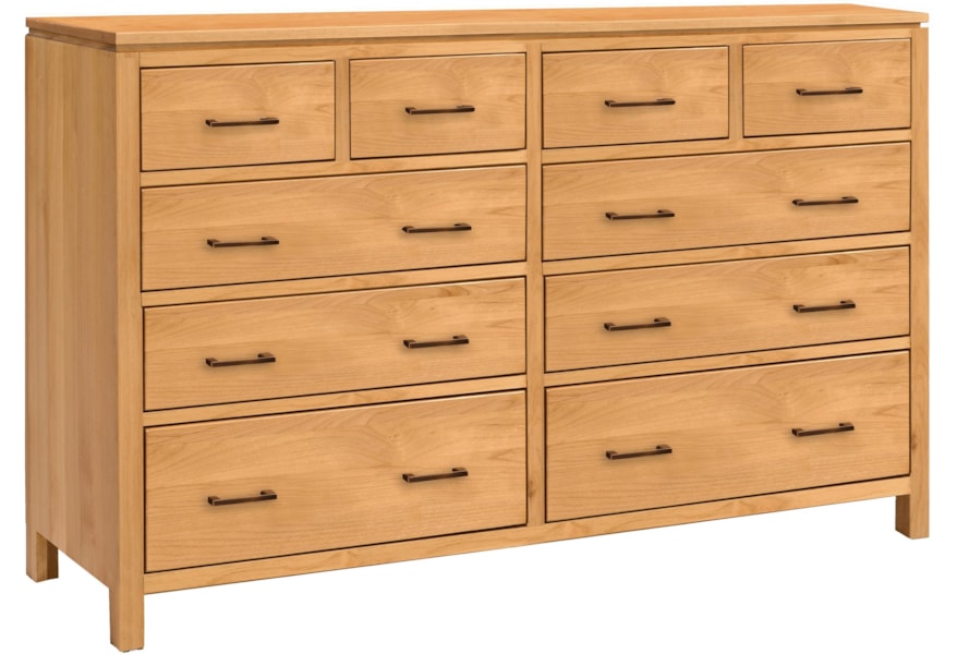 Archbold Furniture 2 West 6310 10 Drawer Dresser With 2 Blanket