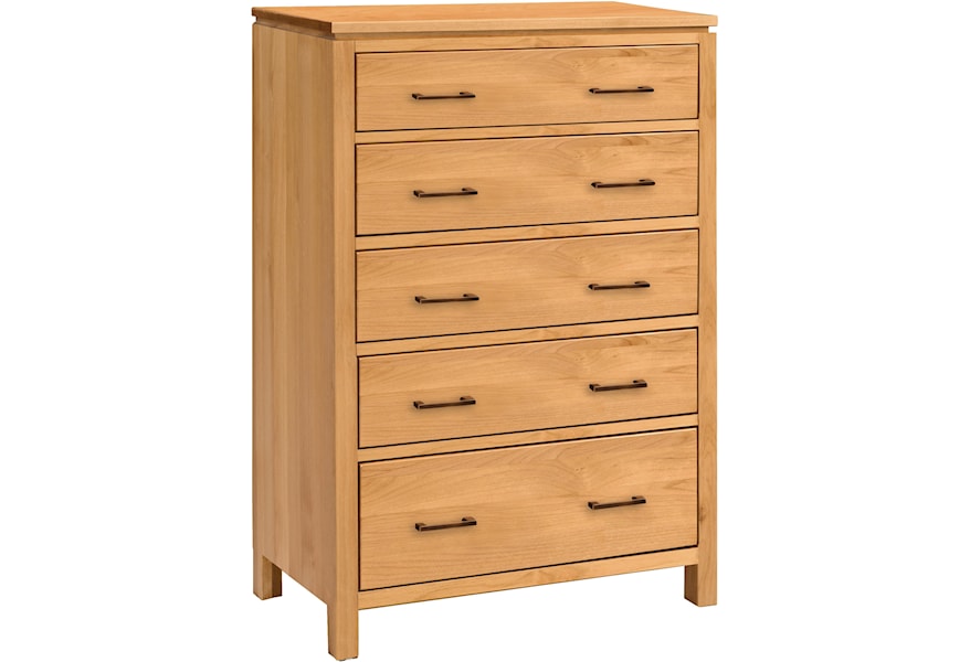 Archbold Furniture 2 West 6325 Wide 5 Drawer Chest With Blanket
