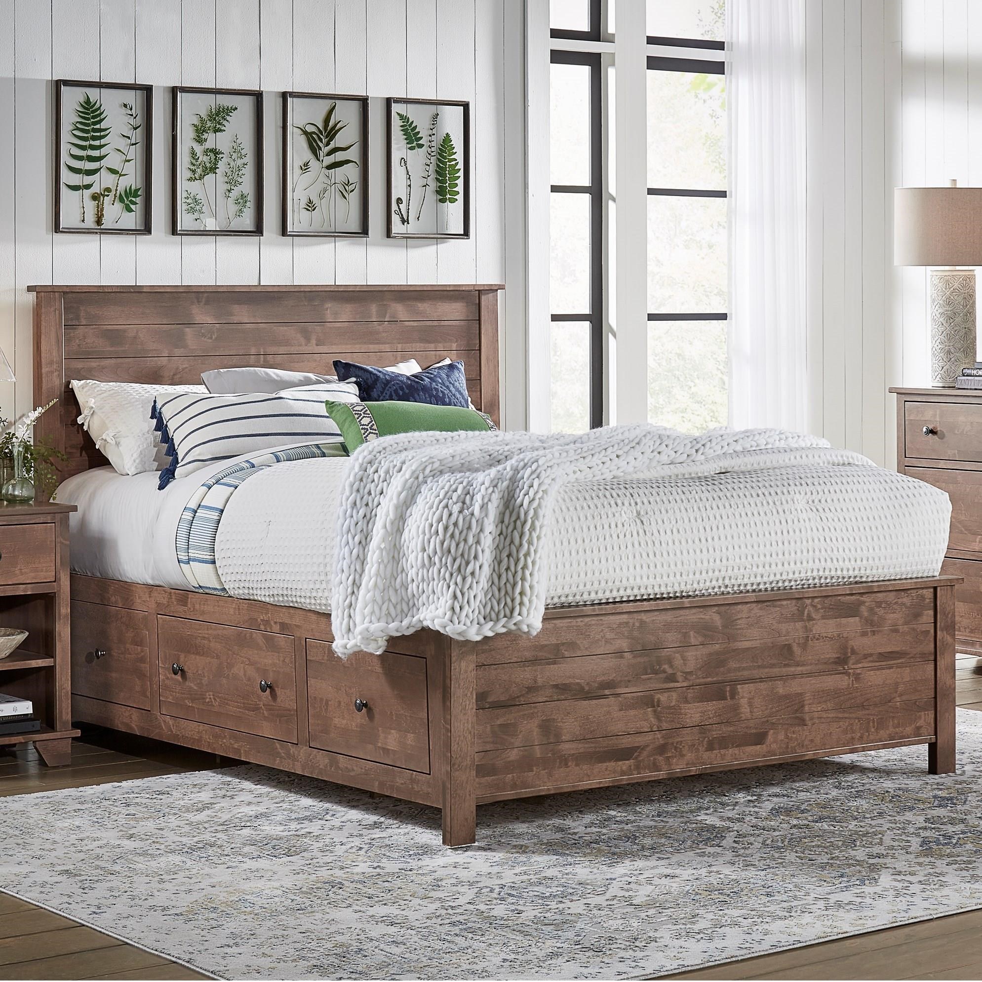 Archbold Furniture Portland Queen Shiplap Storage Bed Wilson S Furniture Panel Beds