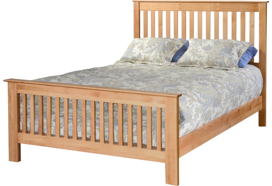 Archbold Furniture Shaker Queen Solid Wood Slat Bed Shaker Queen Solid Wood Slat Bed