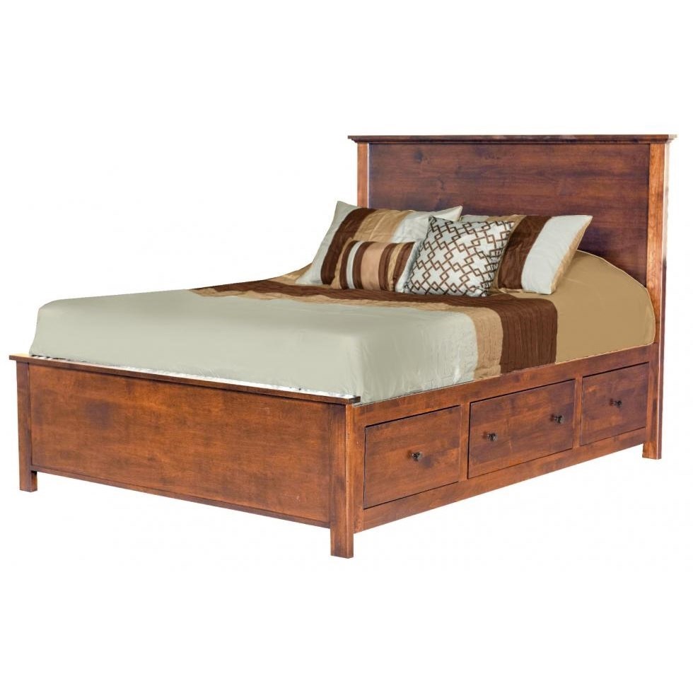 Archbold Furniture Alder Heritage Queen Storage Bed With Panel