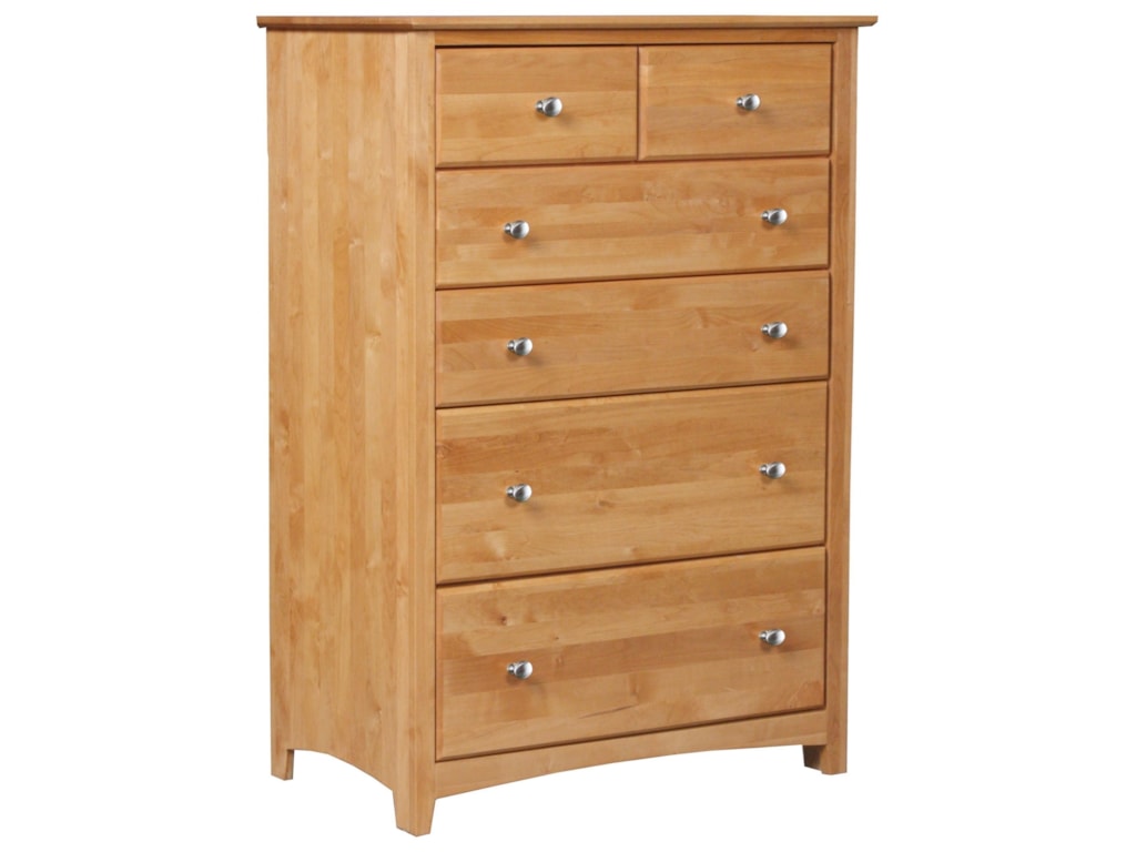 Archbold Furniture Shaker Bedroom Wide 6 Drawer Chest With 2 Deep Shaker Bedroom Wide 6 Drawer Chest With 2 Deep Drawers By Archbold Furniture