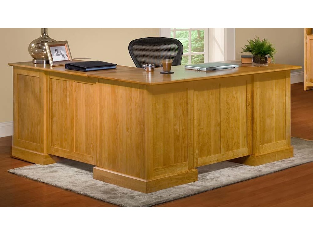 Archbold Furniture Alder Shaker Home Office American Made L Shape