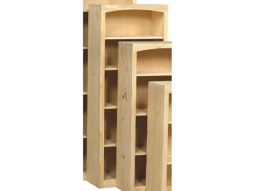 Archbold Furniture Bookcases Solid Pine Bookcase With 4 Open