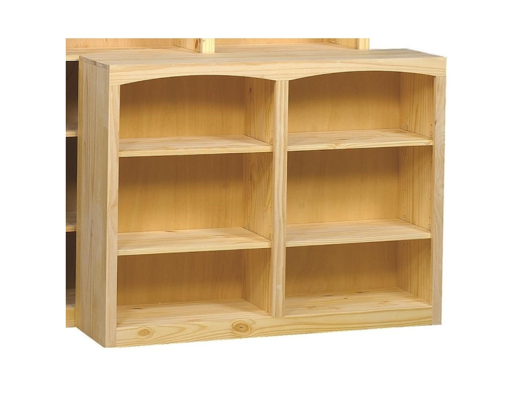 Archbold Furniture Bookcases Solid Pine Bookcase With 4 Open