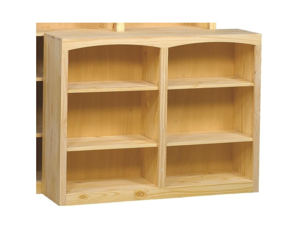 Archbold Furniture Bookcases Solid Pine Bookcase With 4 Open