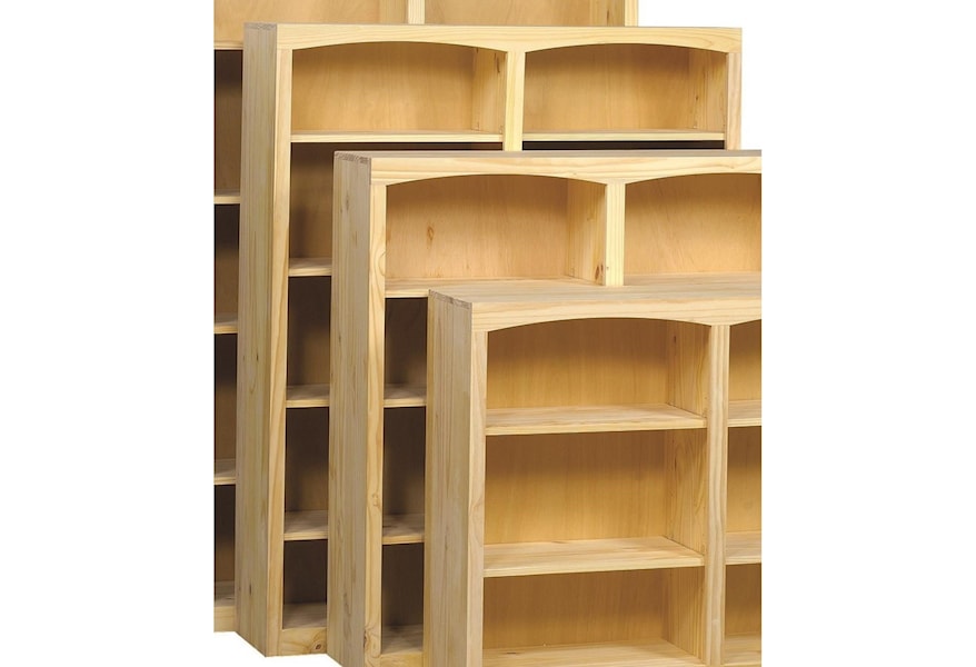 Archbold Furniture Bookcases 4860 Solid Pine Bookcase With 8 Open
