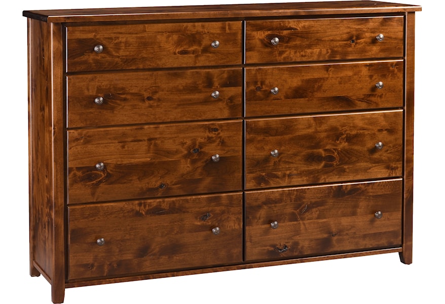Archbold Furniture Fulton Bedroom Solid Wood 8 Drawer Large