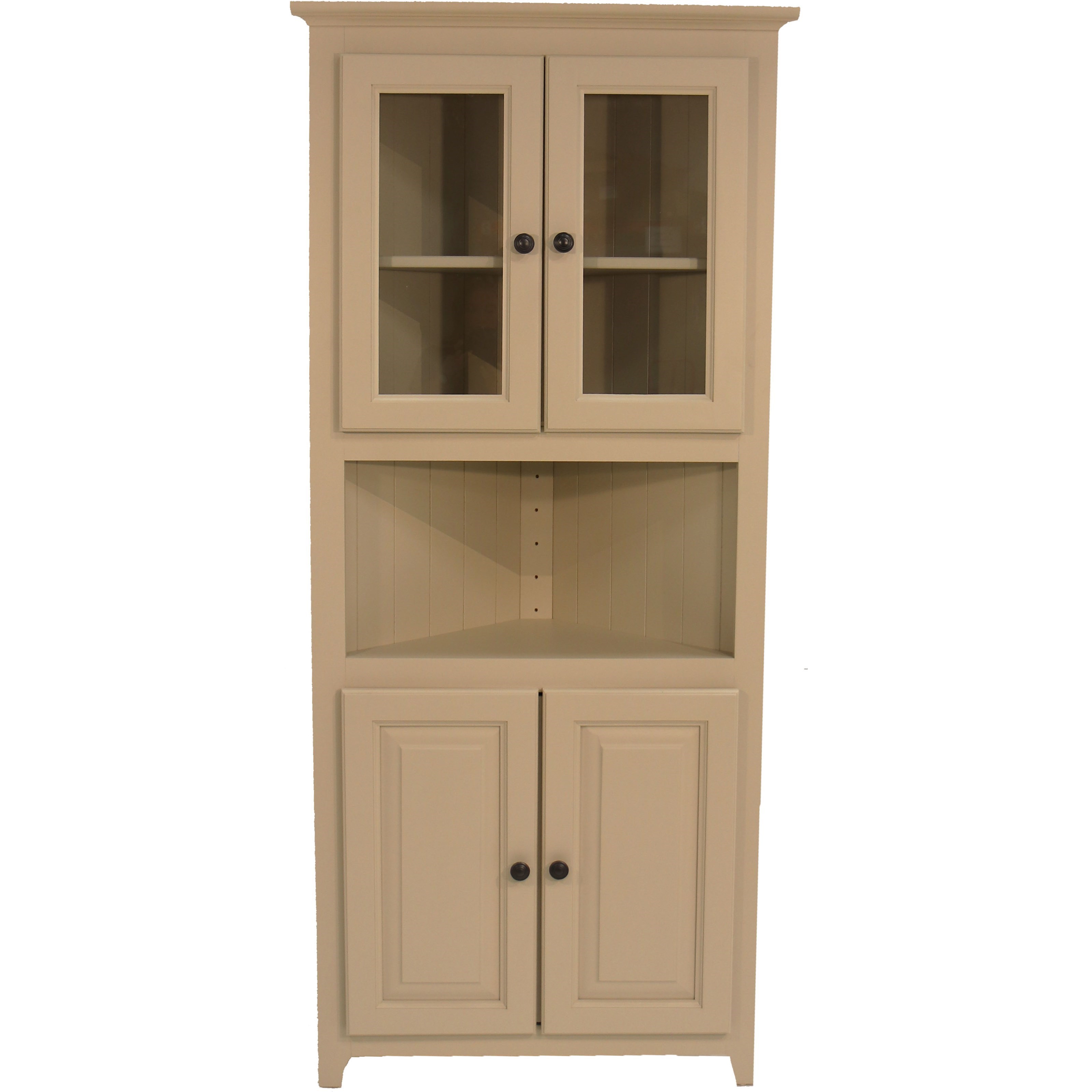 Archbold Furniture Pantries And Cabinets 73275 Solid Pine Corner Cabinet With 2 Adjustable Shelves Pilgrim Furniture City Combination Bookcases