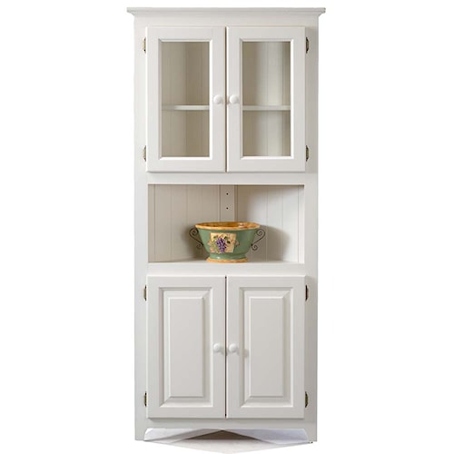 Archbold Furniture Pantries And Cabinets Corner Cabinet With 2 Archbold Furniture Pantries and Cabinets Corner Cabinet with 2 Adjustable Shelves Shown in White - Archbold Furniture Pantries And Cabinets Corner Cabinet With 2