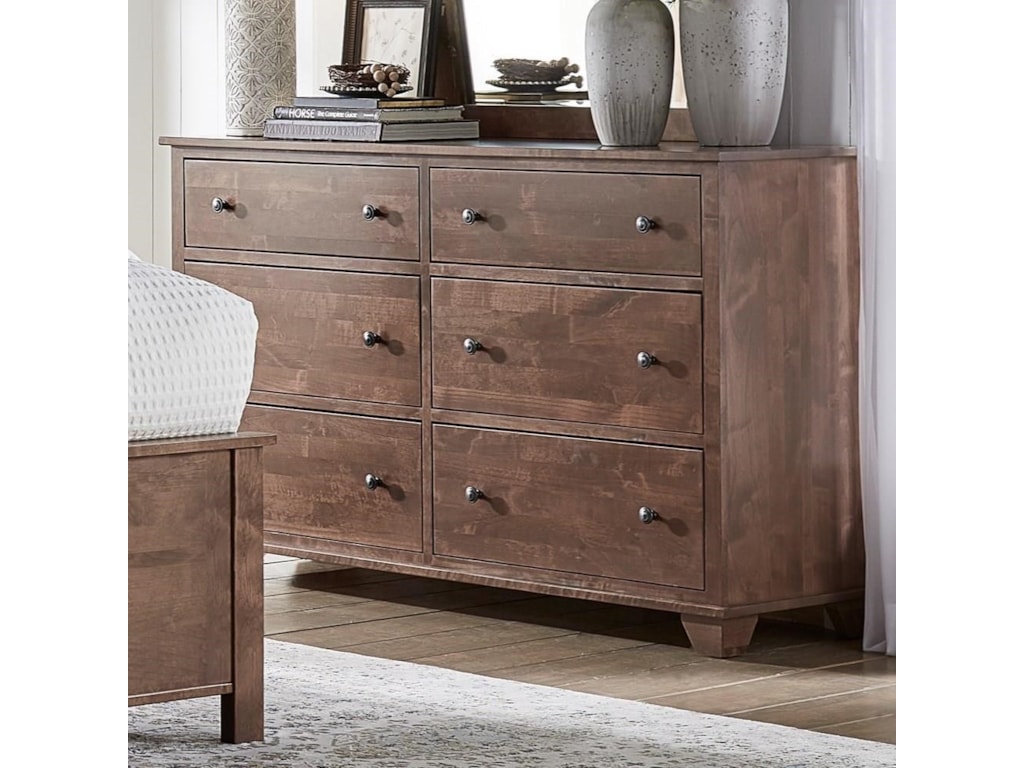 Archbold Furniture Portland 6 Drawer Novello Home Furnishings Dressers Archbold Furniture Portland 6 Drawer