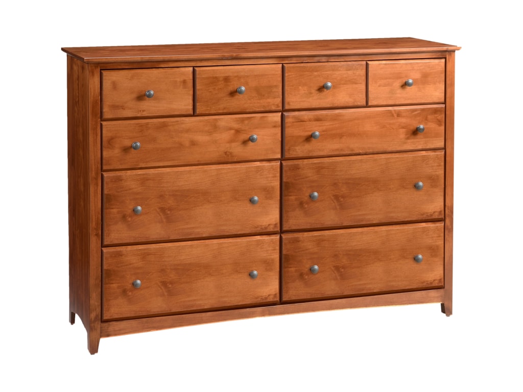 Archbold Furniture Shaker Bedroom 10 Drawer Dresser With 4 Deep Blanket Drawers Sheely S Liance Dressers Shaker Bedroom 10 Drawer Dresser