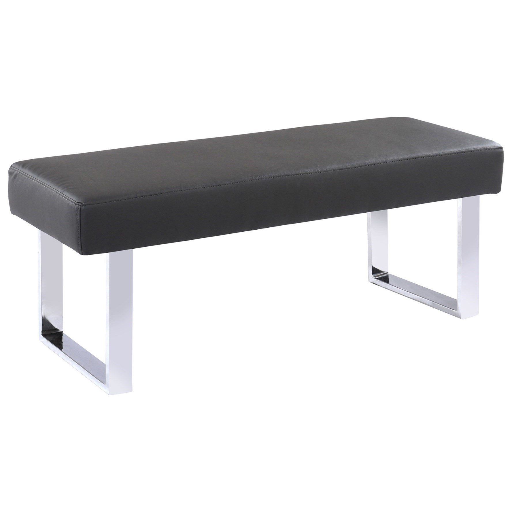 Amanda Contemporary Dining Bench With Vinyl Upholstery Sadler S
