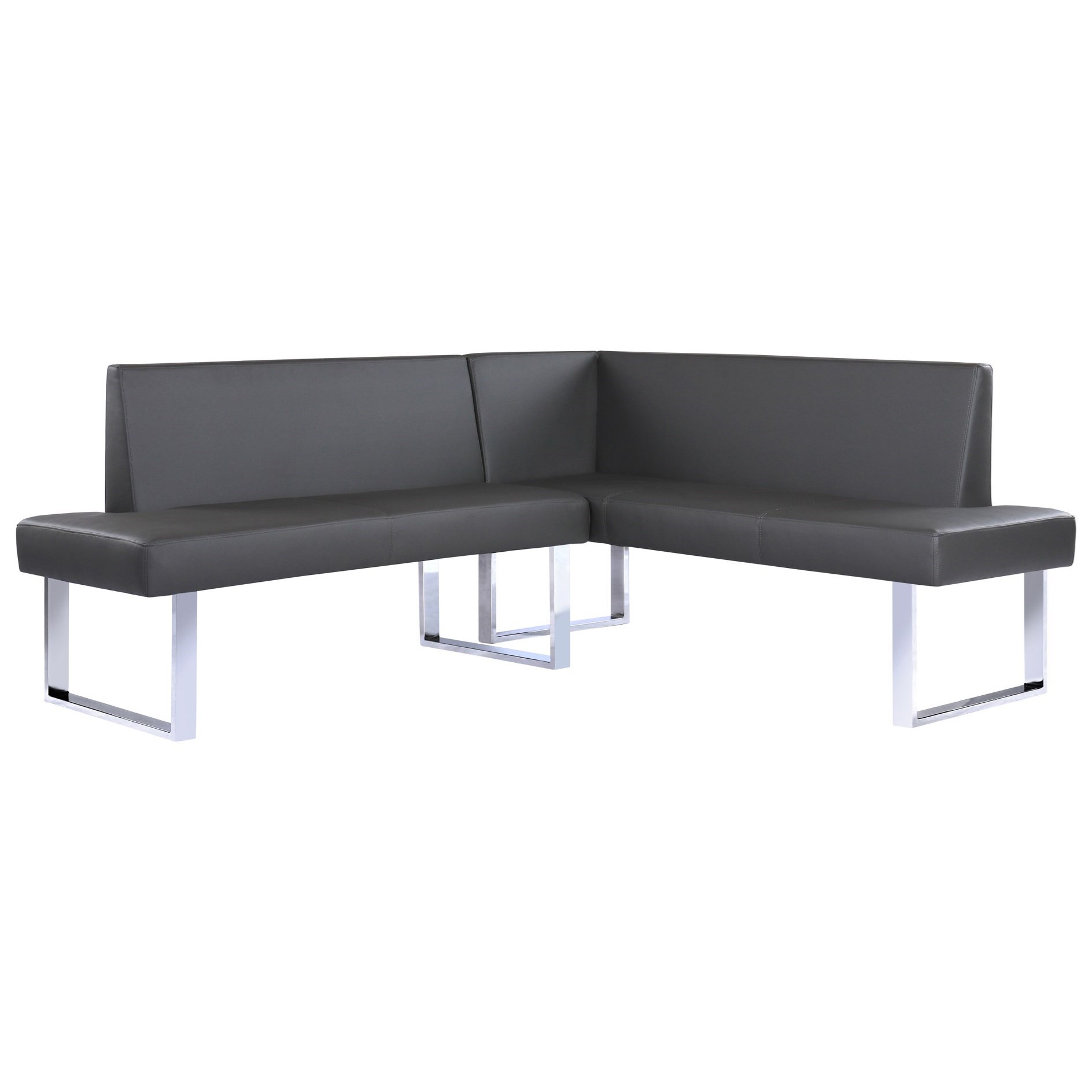 Amanda Contemporary Nook Corner Dining Bench With Vinyl Upholstery