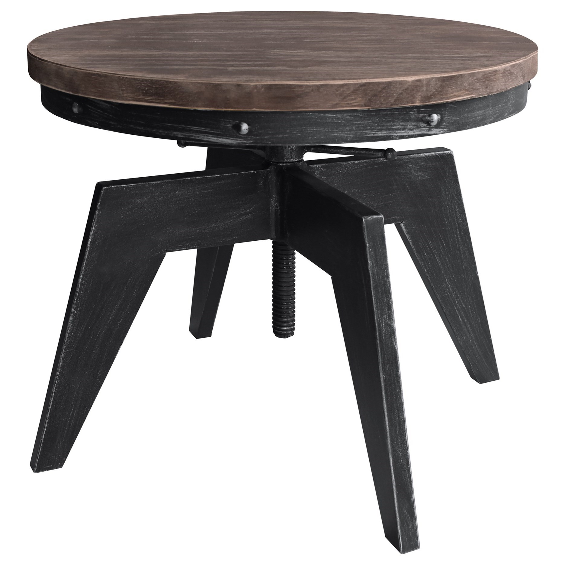 Armen Living Dayton Lcdtcosbpi Industrial Coffee Table In Industrial Grey And Pine Wood Top Michael Alan Furniture Design Cocktail Coffee Tables