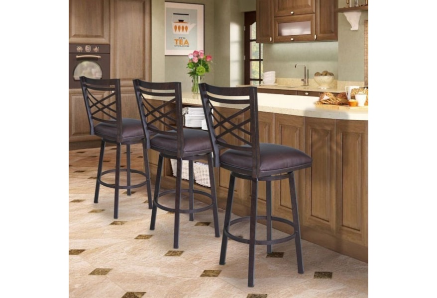 Armen Living Fargo 26 Barstool With Upholstered Seat Darvin Furniture Bar Stools
