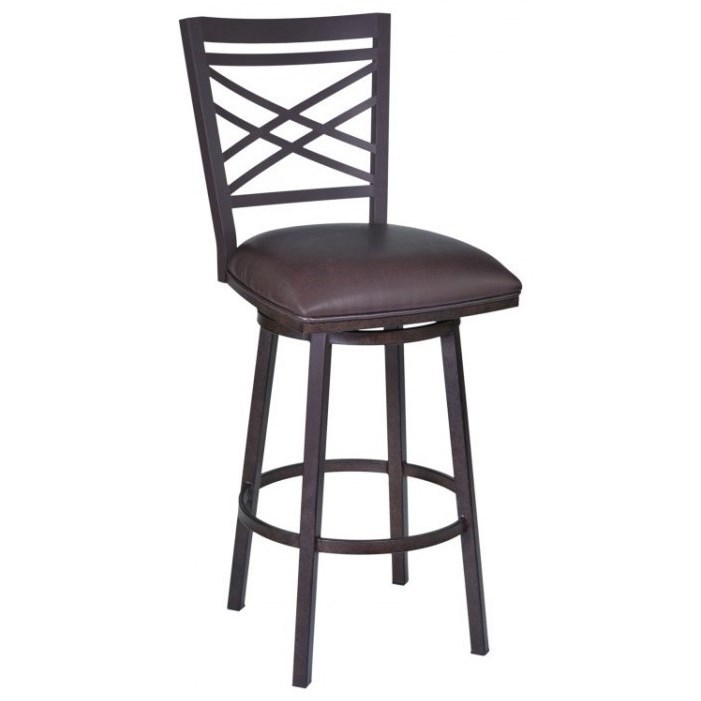 Armen Living Fargo 30 Barstool With Upholstered Seat Darvin Furniture Bar Stools