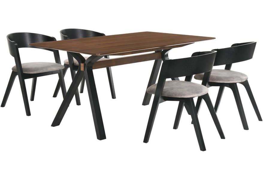 Armen Living Laredo 5 Piece Black Dining Set Jacksonville