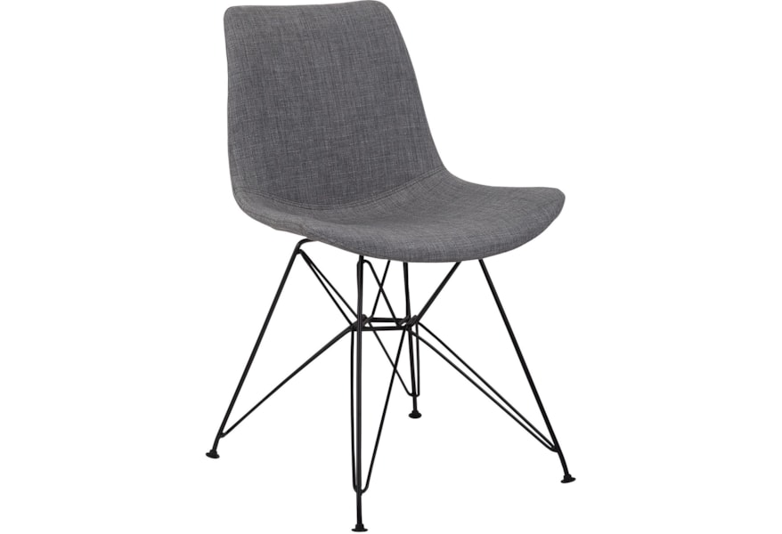White Dining Chairs With Black Metal Legs - img-Badu