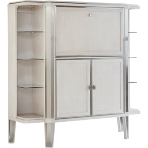 A R T Furniture Inc La Scala 257265 3146 Bar Cabinet With Wine Bottle Glass Storage Baer S Furniture Bar Cabinets