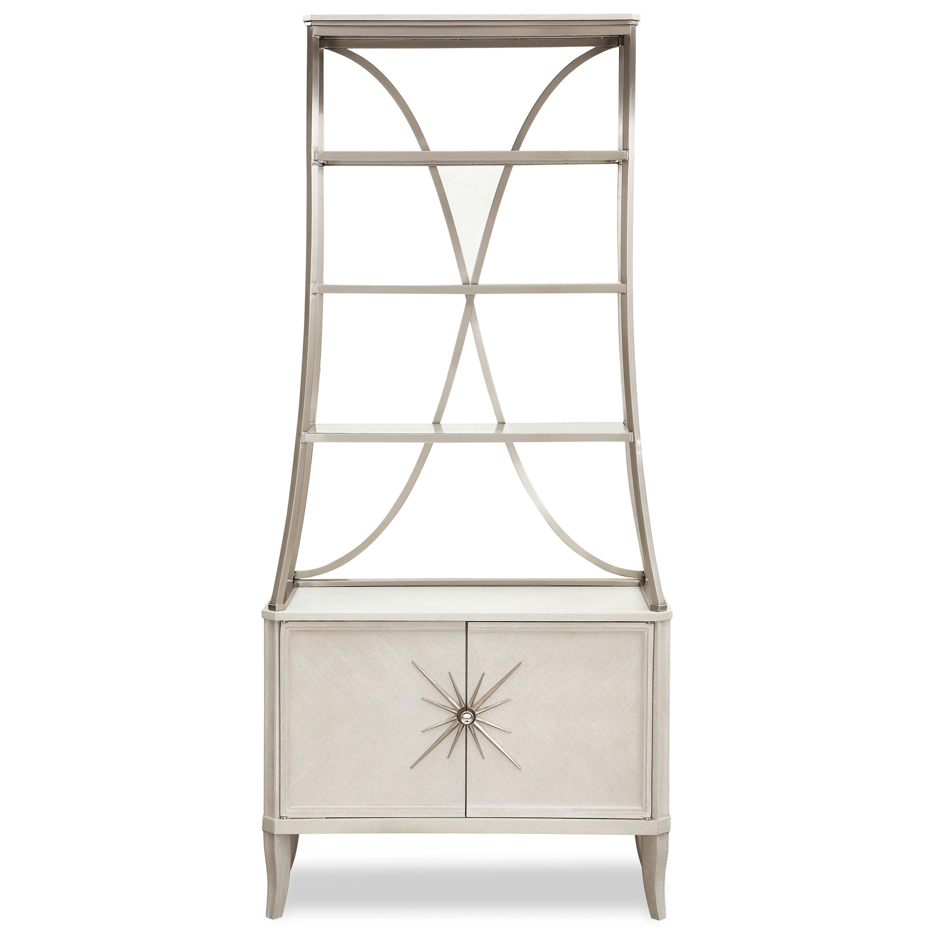 A R T Furniture Inc La Scala Glam Contemporary Etagere With Glass