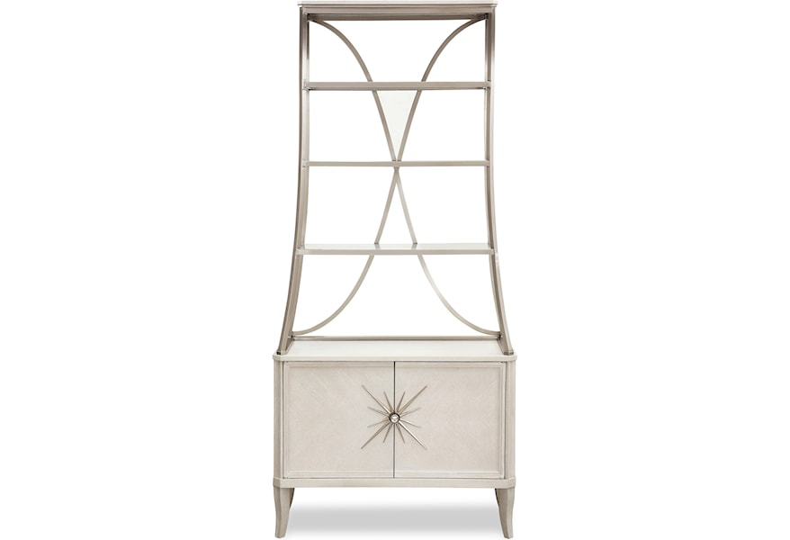 A R T Furniture Inc La Scala Glam Contemporary Etagere With Glass