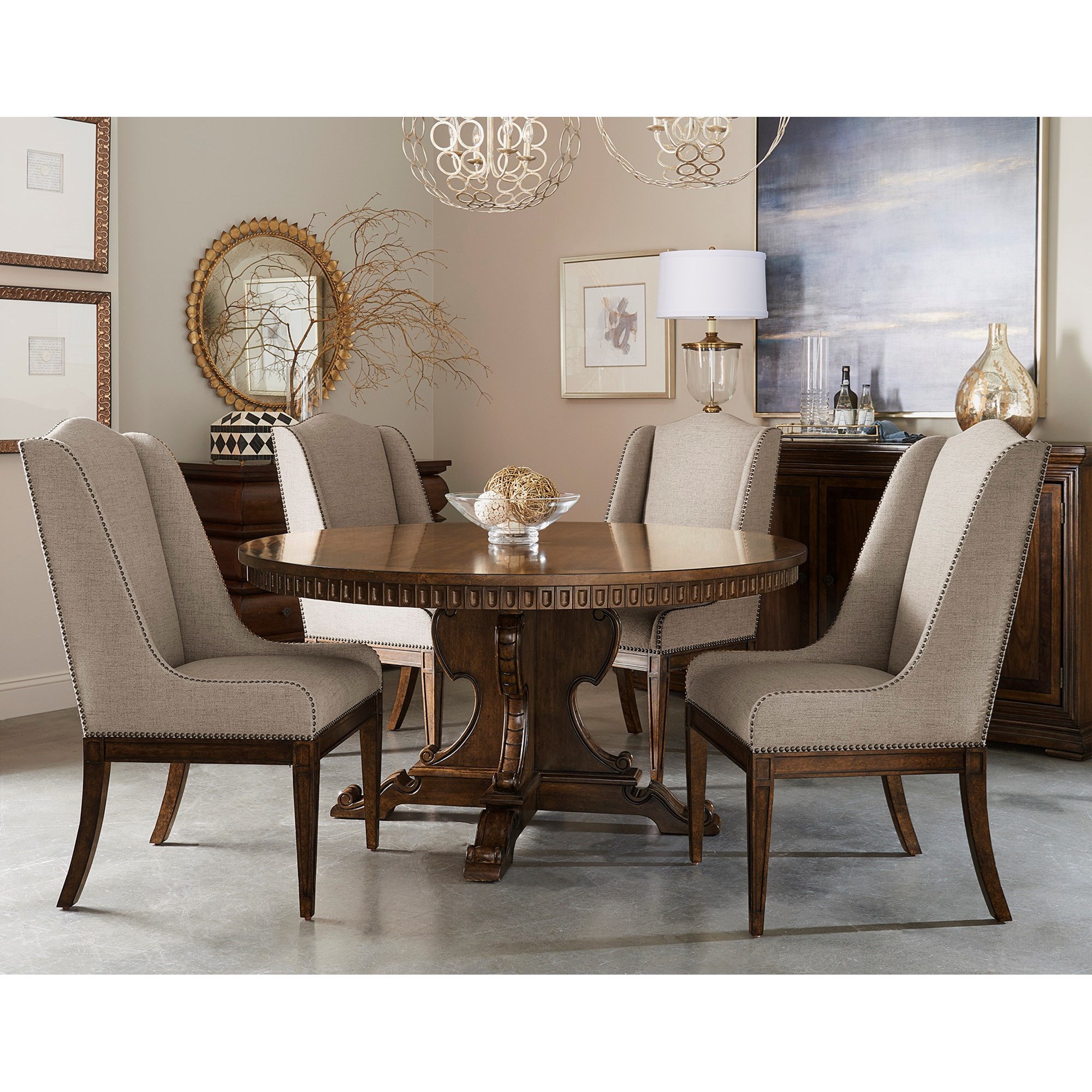 Compositions 280 Kingsport Traditional Round Dining Table With