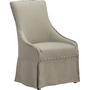 A R T Furniture Inc American Chapter 247200 2912 Upholstered Cask Host Chair With Skirt Hudson S Furniture Dining Arm Chairs