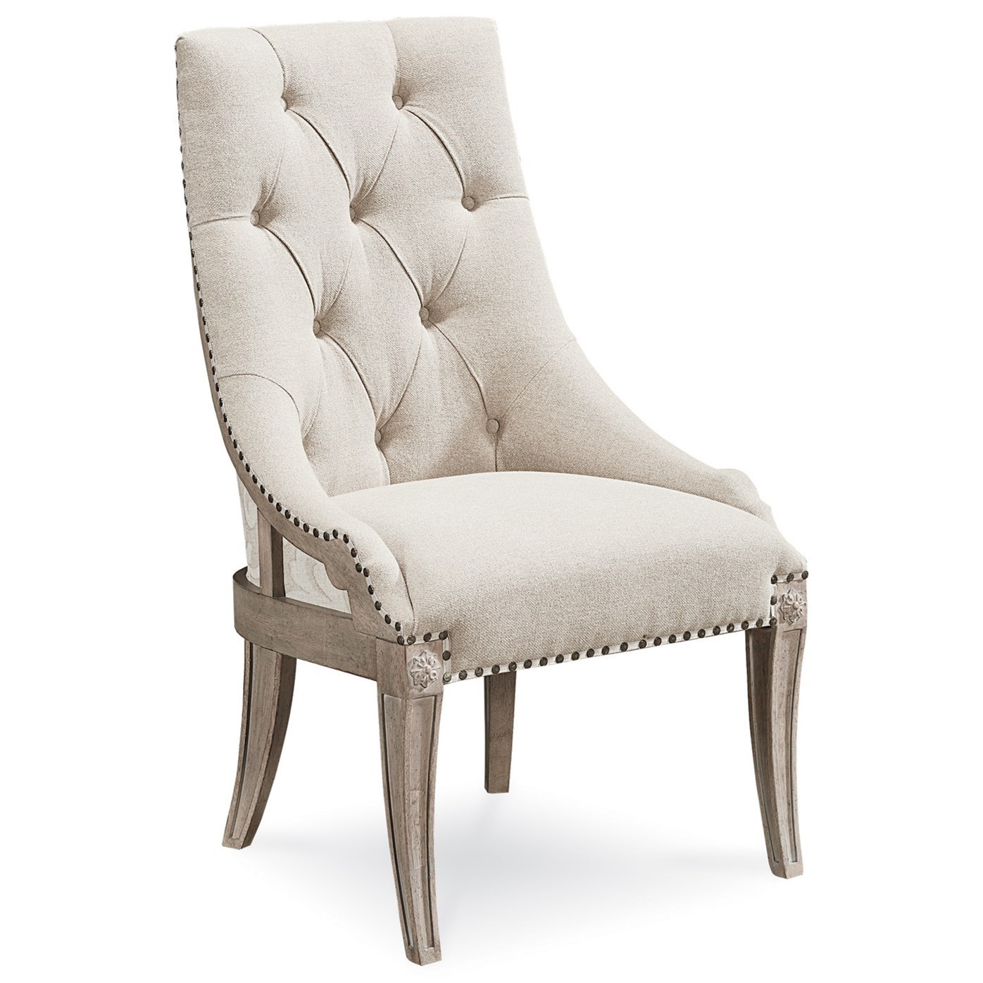 A R T Furniture Inc Arch Salvage 233200 2802 Reeves Host Chair With Deconstructed Look Thornton Furniture Dining Side Chairs