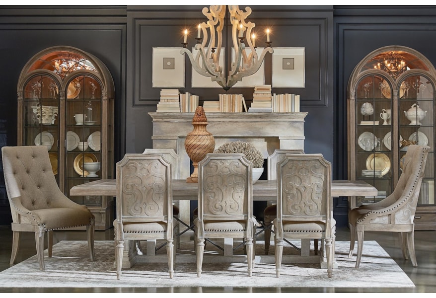 A R T Furniture Inc Arch Salvage 233221 2802 2x23200 6x233202 9 Piece Pearce Dining Table Set Baer S Furniture Dining 7 Or More Piece Sets