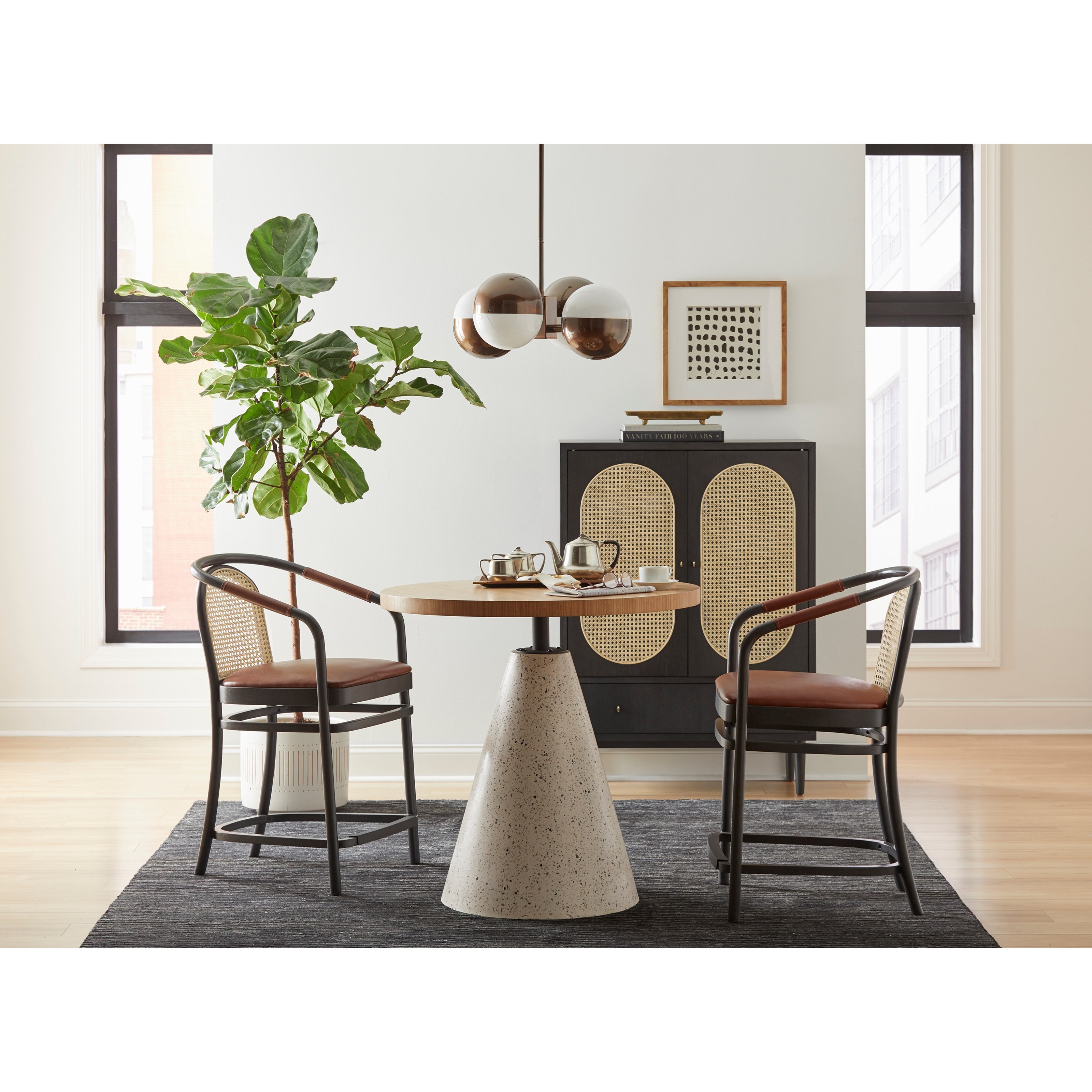 Compositions Bobby Berk Mid Century Modern Bauer Bar Cabinet With