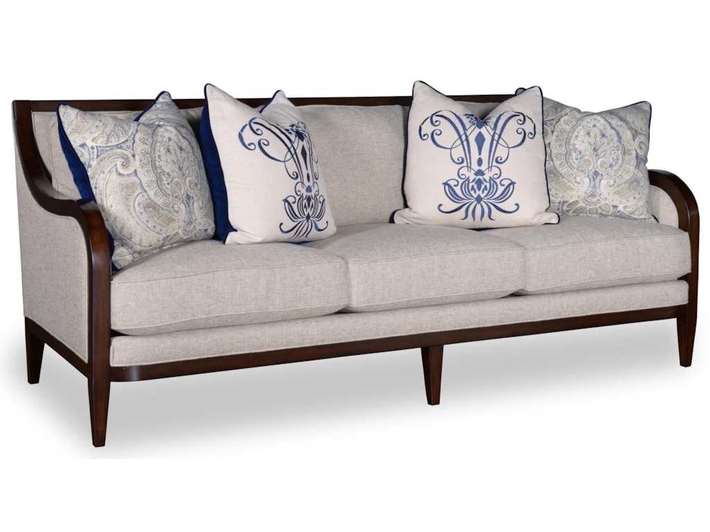 A R T Furniture Inc Bristol 3 Seat Sofa With Tapered Legs And A R T Furniture Inc Bristol3 Seat Sofa With Tapered Legs