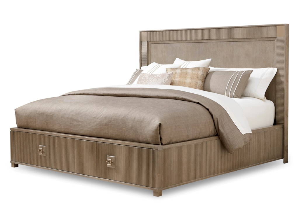 A R T Furniture Inc Cityscapes Queen Hudson Storage Bed Howell Furniture Platform Beds Low Profile Beds