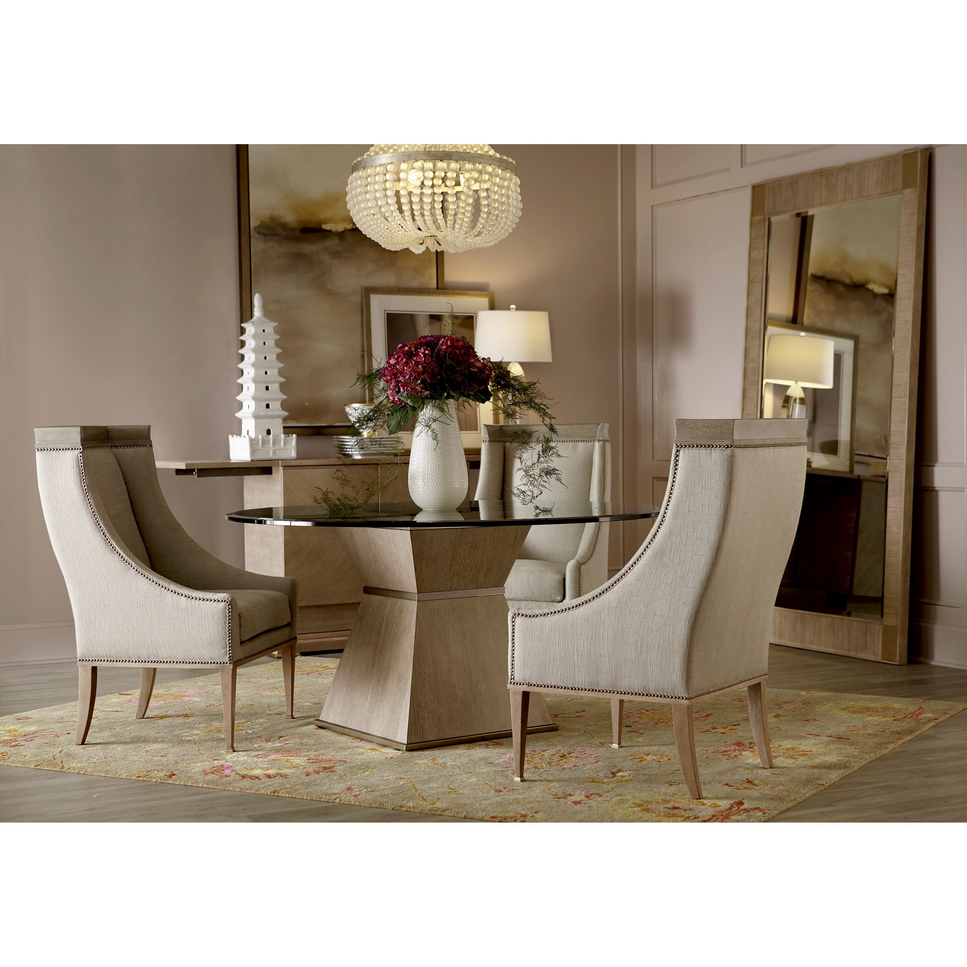 A R T Furniture Inc Cityscapes Madison Host Chair Howell Furniture Dining Arm Chairs